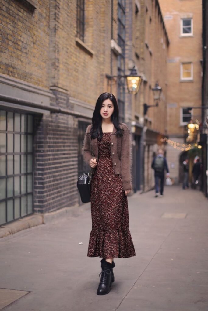 Maxi Dress with Boots