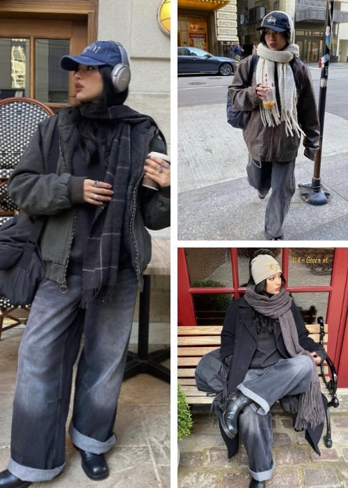 winter layering 
https://outfitonpoint.com/how-to-layer-clothes-for-winter-without-looking-bulky/