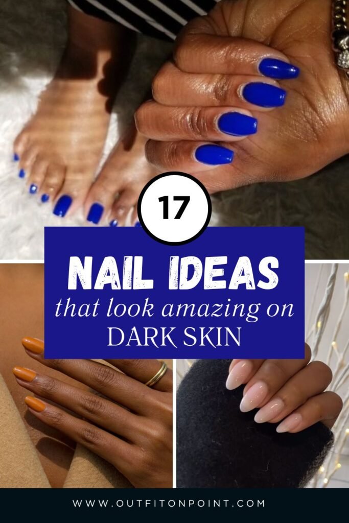 Nail design for dark skin women 
https://outfitonpoint.com/17-nail-design-ideas-that-look-amazing-on-dark-skin/