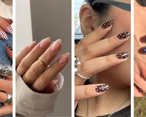 Super Cute Fall Polka Dot Nail Designs to try this Fall