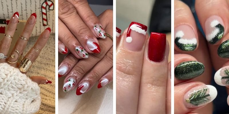 Super Cute and Festive Santa Hat Nails for Christmas