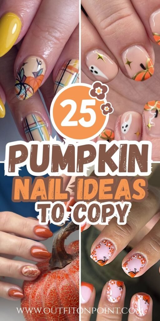 Fall Pumpkin Nails