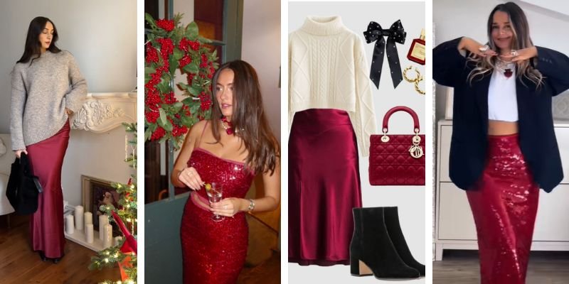 Red Skirt Christmas Outfits 
https://outfitonpoint.com/stunning-red-skirt-christmas-outfits-thatll-get-you-all-the-compliments/