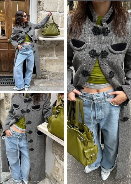 winter baggy jeans outfit 
