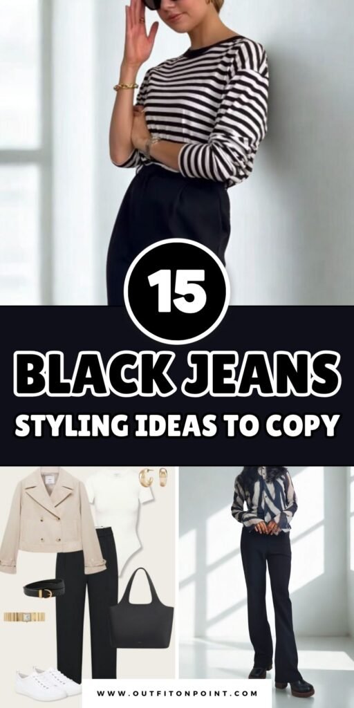 Black Jeans Outfits for Work