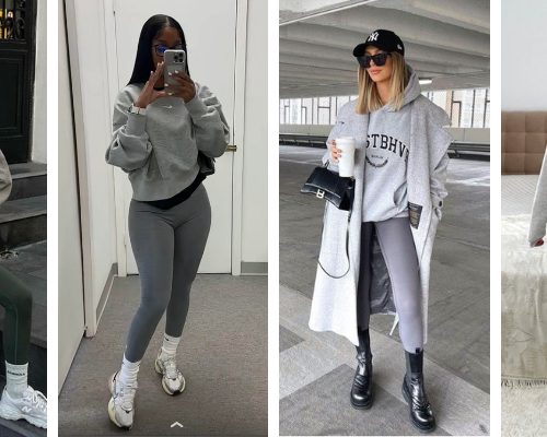 Cute and Cozy Gray Leggings Outfit Ideas for Winter