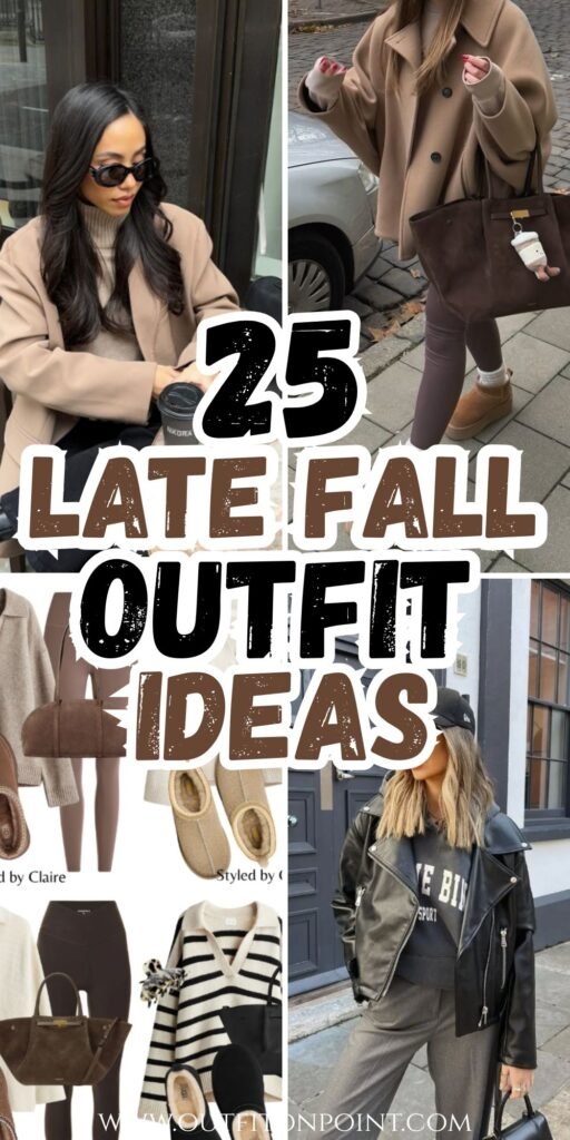 late fall outfits 
https://outfitonpoint.com/chic-late-fall-outfits-for-when-youre-bored-of-your-wardrobe/