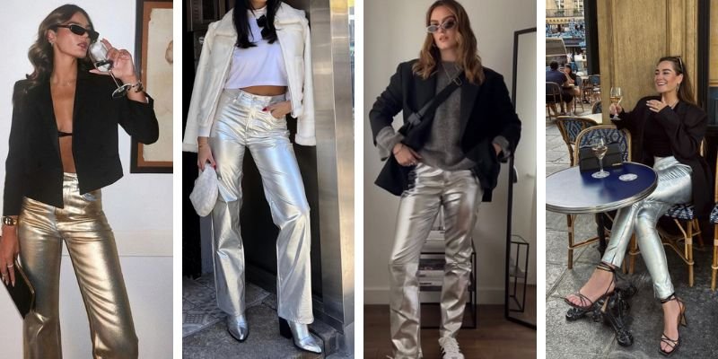 Stunning Metallic Pants Outfit Ideas That’ll Make You Shine All Year