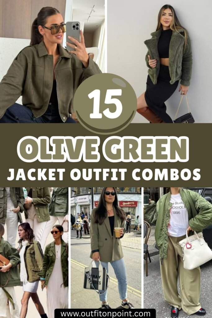 Olive green jacket  
https://outfitonpoint.com/olive-green-jacket-outfit-ideas-13-ways-to-wear-this-versatile-piece/