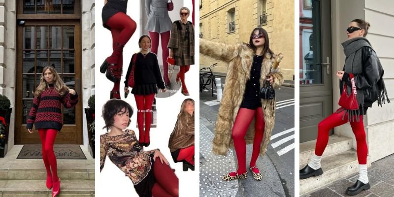 Red Tights Outfits