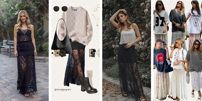Lace Maxi Skirt Styling