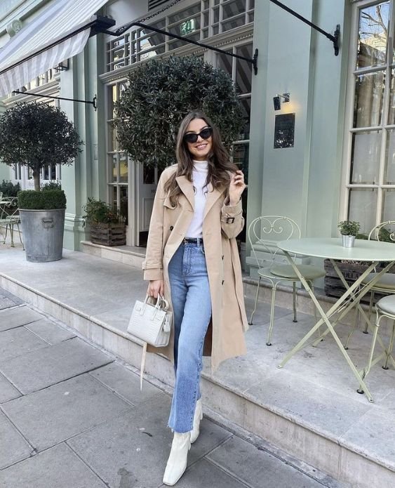 White Boots Jeans Outfit 