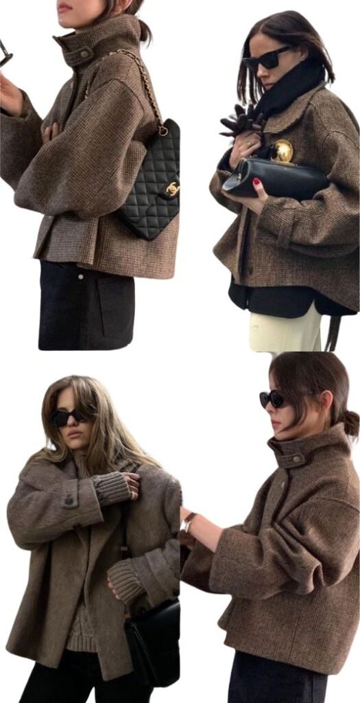 Peacoat Coat 
https://outfitonpoint.com/best-ways-to-wear-a-funnel-neck-coat-in-winter/