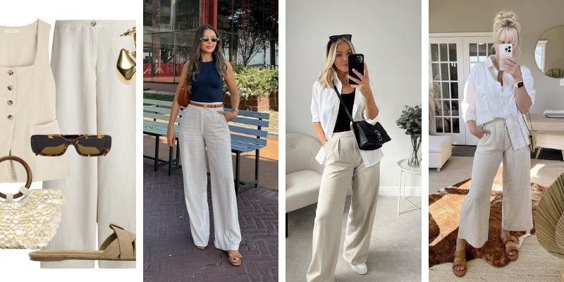 Beige Linen Trousers Outfit