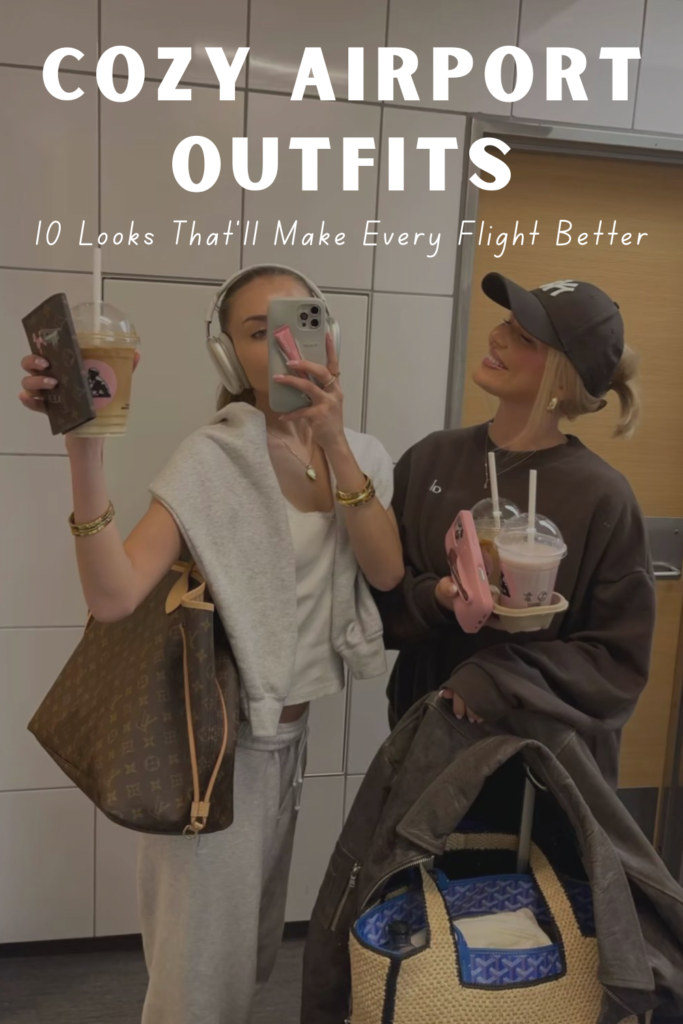 comfy cute airport outfit 