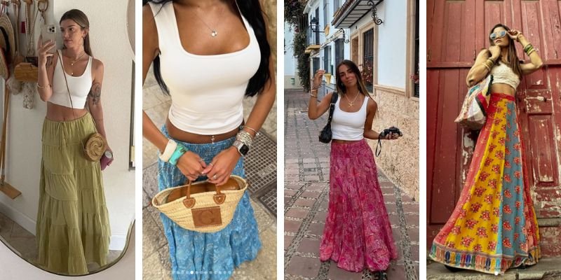 Summer Long Skirt Outfits