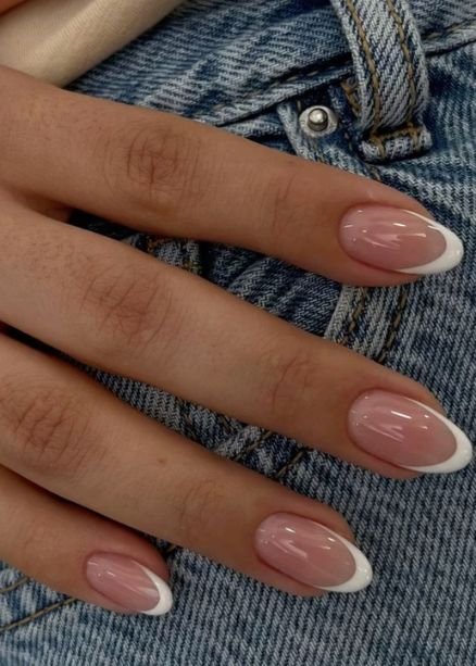 almond nails french tips 