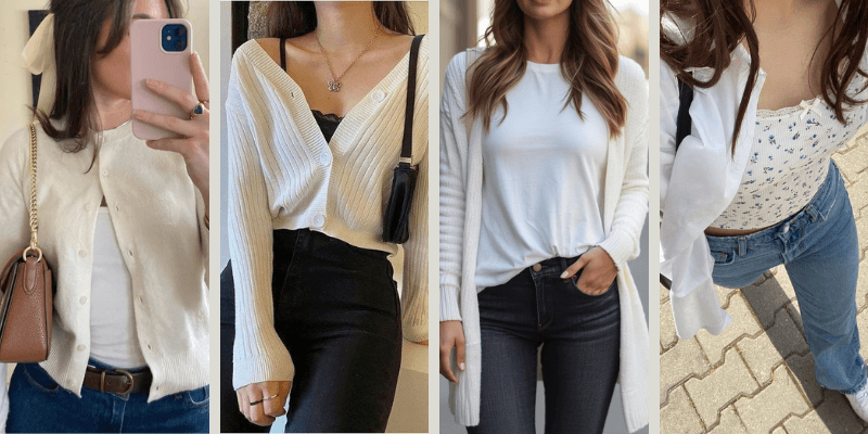 How to Style a White Cardigan with Basics You Already Own