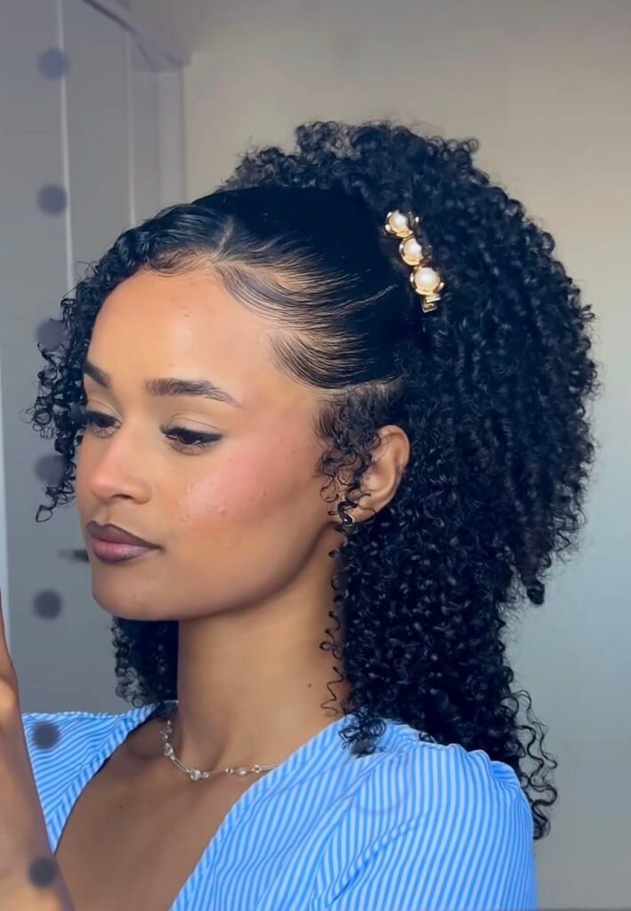 simple hairstyle for natural hair 