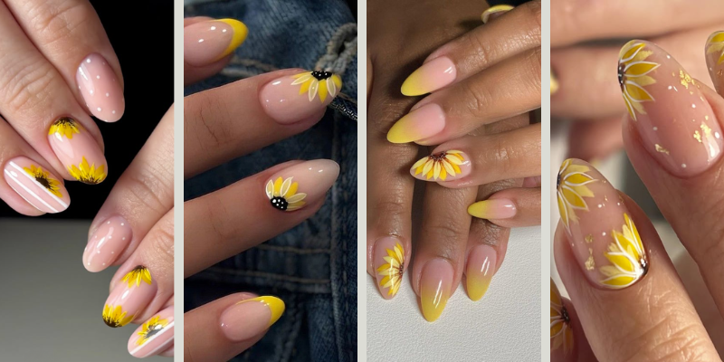 Sunflower Nail Designs Inspired by Nature and Sunshine