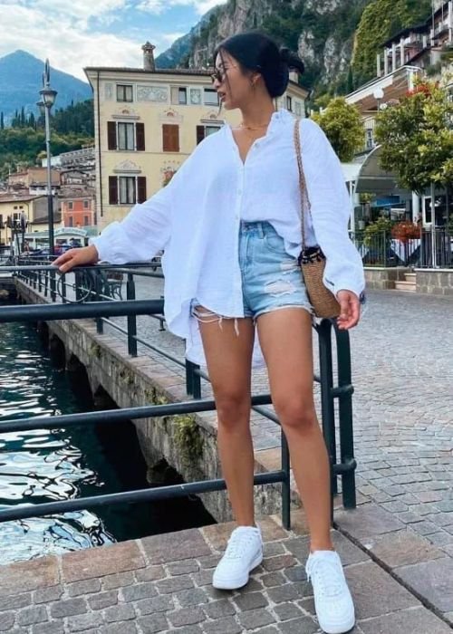 white shirt casual outfit 