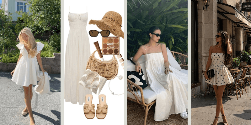 white summer dress outfits