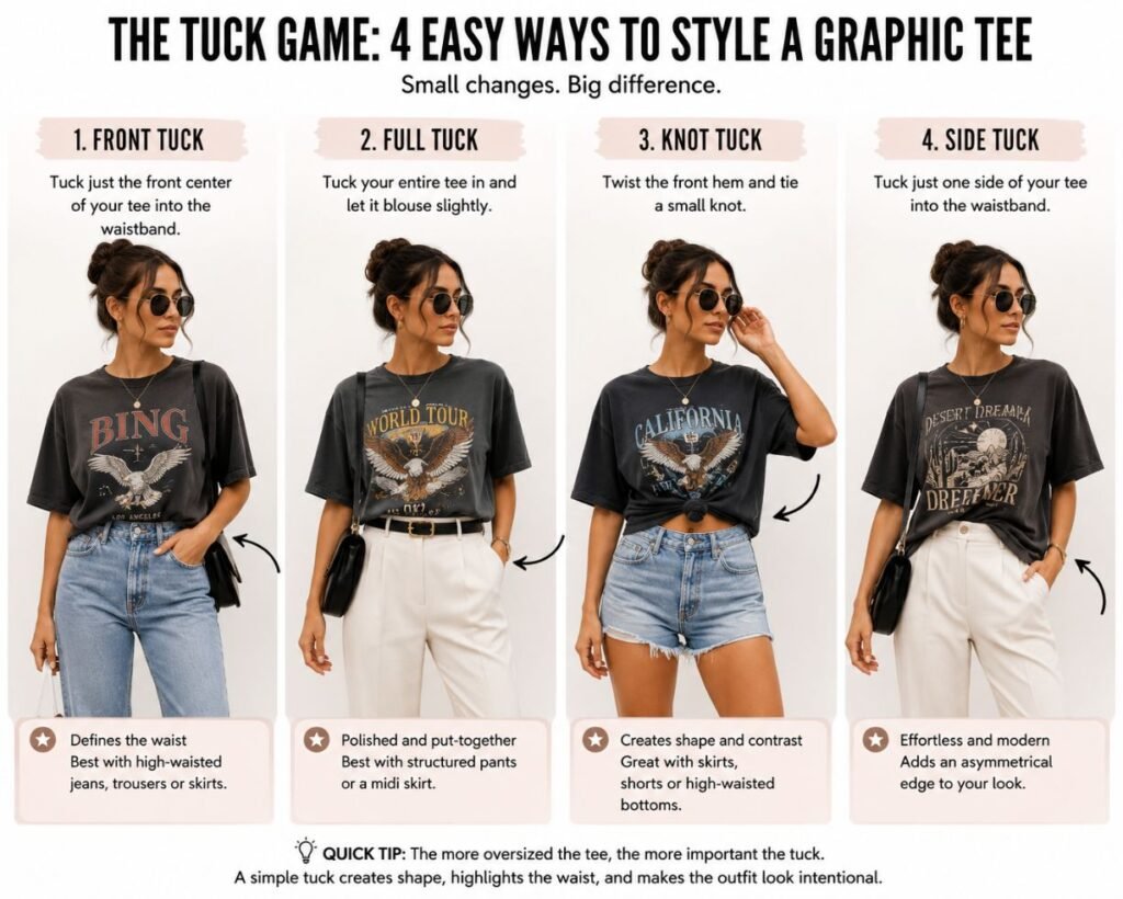 graphic tee outfit summer 