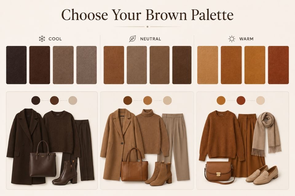 Brown monochrome outfit winter
