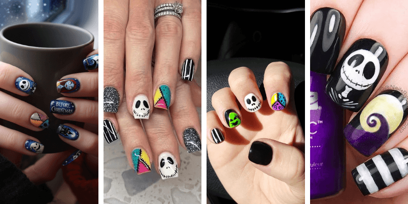 Nightmare before christmas nails short