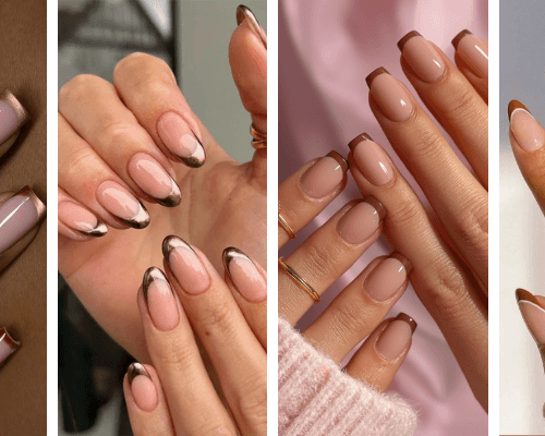 short-brown-french-tip-nails
