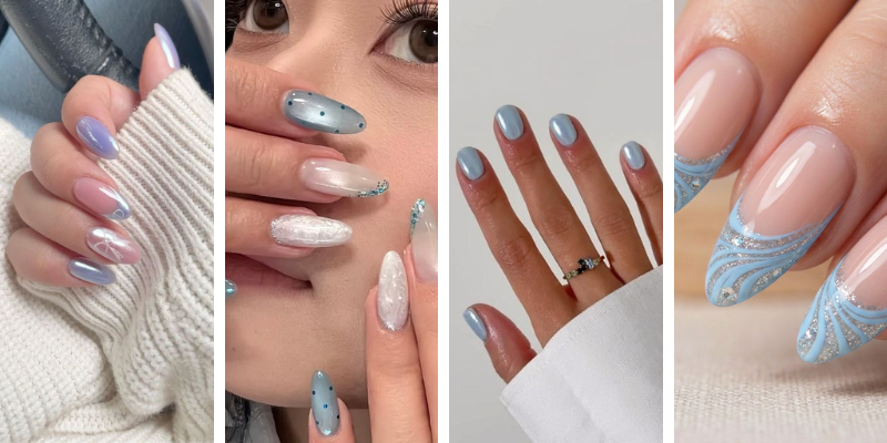 The Prettiest Blue Winter Nail Ideas to Inspire Your Next Mani
