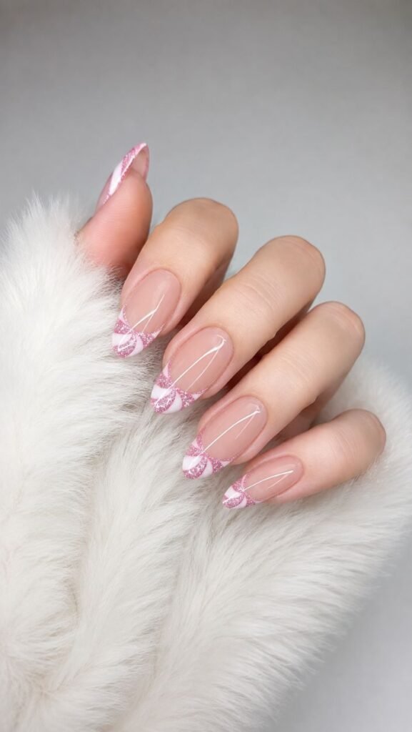 Peppermint candy nails