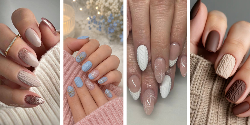 Cute Winter Sweater Nail Designs for the Perfect Cozy Look
