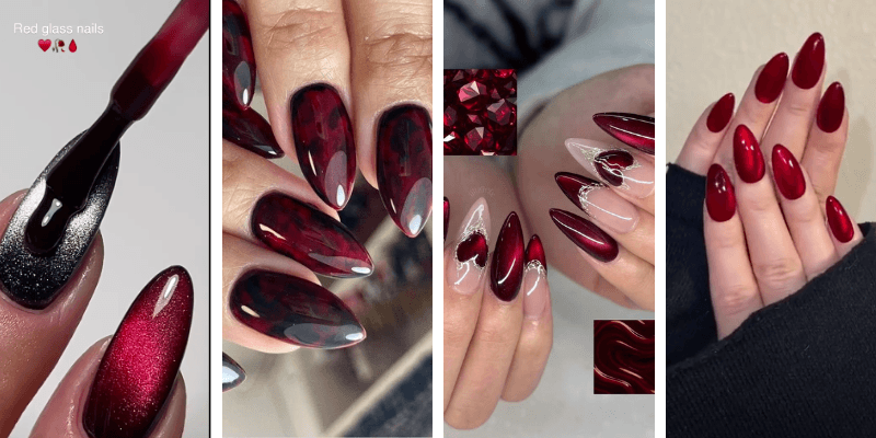 Gorgeous Burgundy Cat Eye Nail Designs for a Luxe Look
