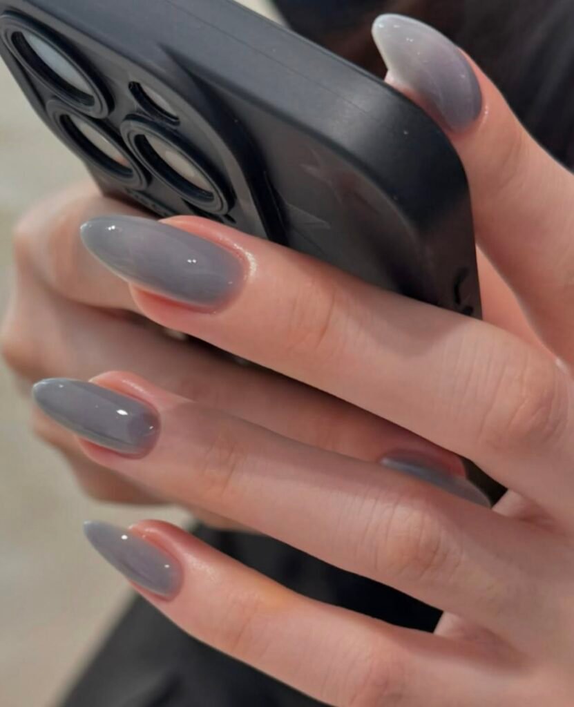 jelly nails grey