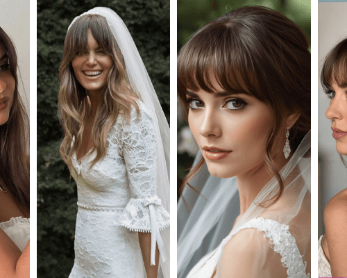 Stunning Bridal Hair with Bangs for Short, Medium, and Long Hair