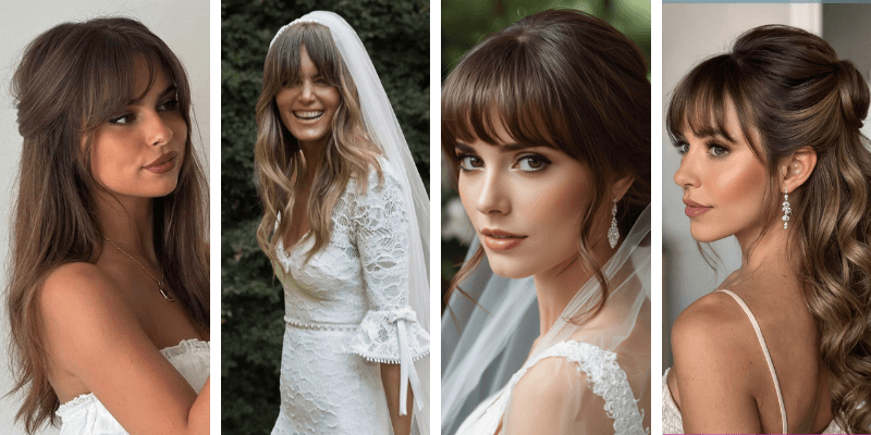 Stunning Bridal Hair with Bangs for Short, Medium, and Long Hair