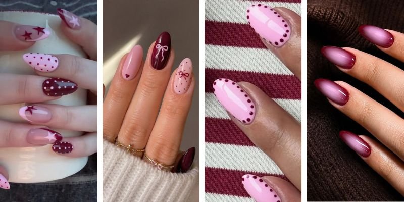 Gorgeous Pink and Burgundy Nail Designs to Try This Season