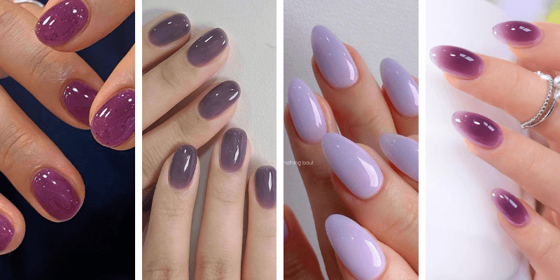 Purple Jelly Nails